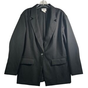Melrose Market Black Single Button Blazer Jacket Womens Size M